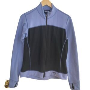 Patagonia Full Zip Pale Blue and Black Lightweight Jacket Sz L